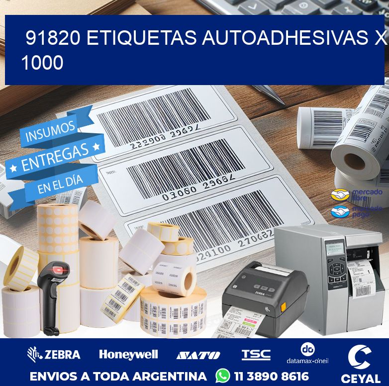 91820 ETIQUETAS AUTOADHESIVAS X 1000