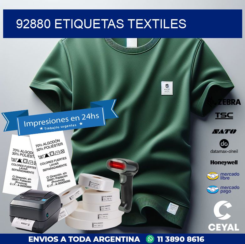 92880 ETIQUETAS TEXTILES