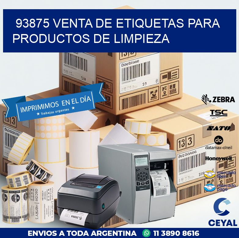 93875 VENTA DE ETIQUETAS PARA PRODUCTOS DE LIMPIEZA