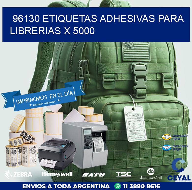 96130 ETIQUETAS ADHESIVAS PARA LIBRERIAS X 5000