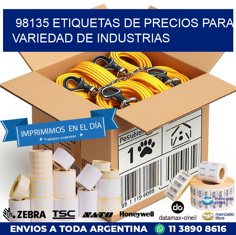 98135 ETIQUETAS DE PRECIOS PARA VARIEDAD DE INDUSTRIAS