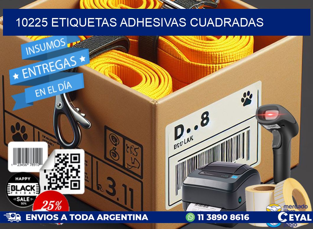 10225 ETIQUETAS ADHESIVAS CUADRADAS