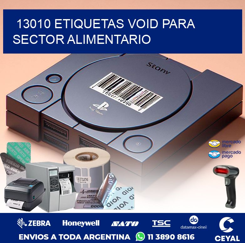 13010 ETIQUETAS VOID PARA SECTOR ALIMENTARIO