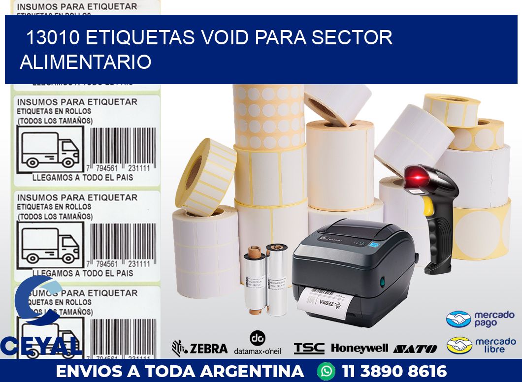 13010 ETIQUETAS VOID PARA SECTOR ALIMENTARIO