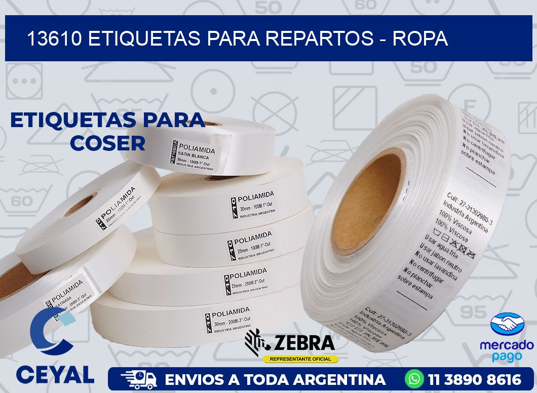 13610 ETIQUETAS PARA REPARTOS - ROPA