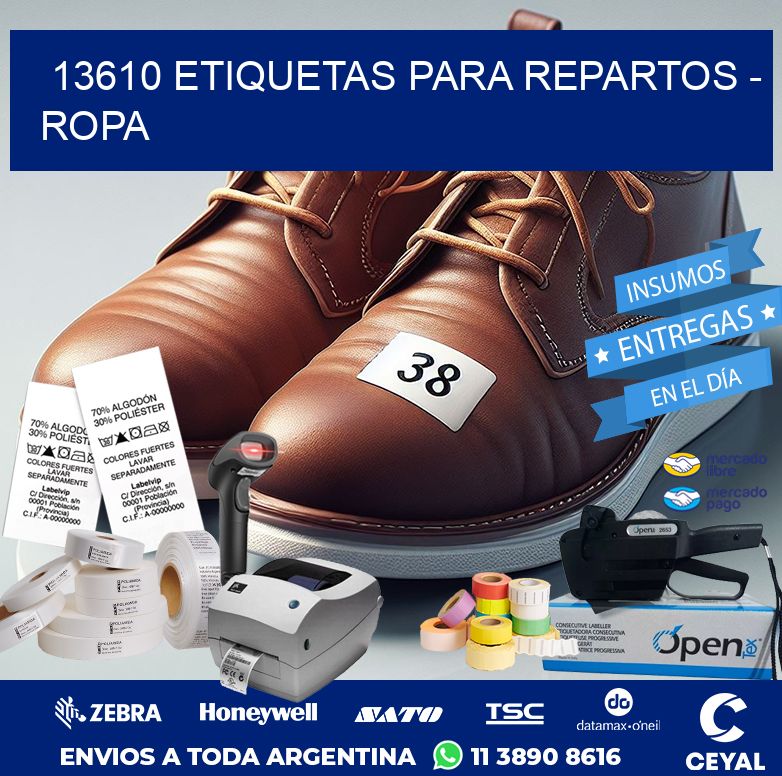 13610 ETIQUETAS PARA REPARTOS – ROPA