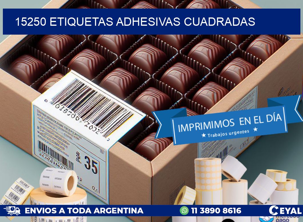 15250 ETIQUETAS ADHESIVAS CUADRADAS