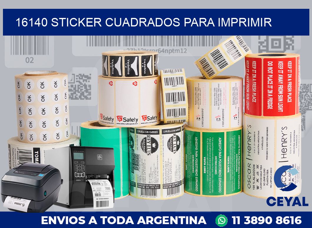 16140 STICKER CUADRADOS PARA IMPRIMIR