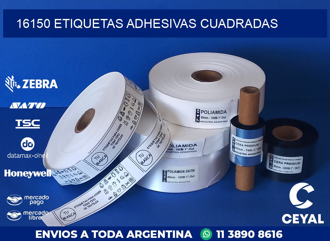 16150 ETIQUETAS ADHESIVAS CUADRADAS