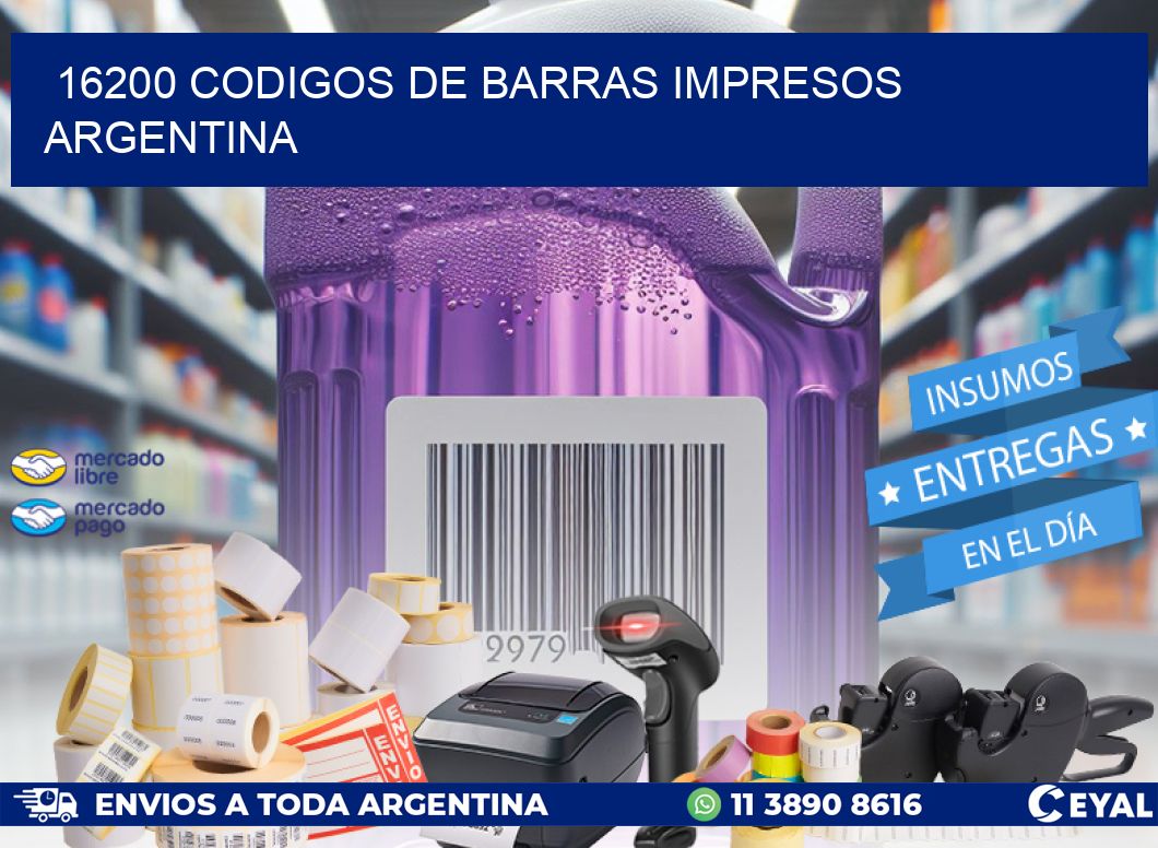 16200 Codigos de barras impresos Argentina