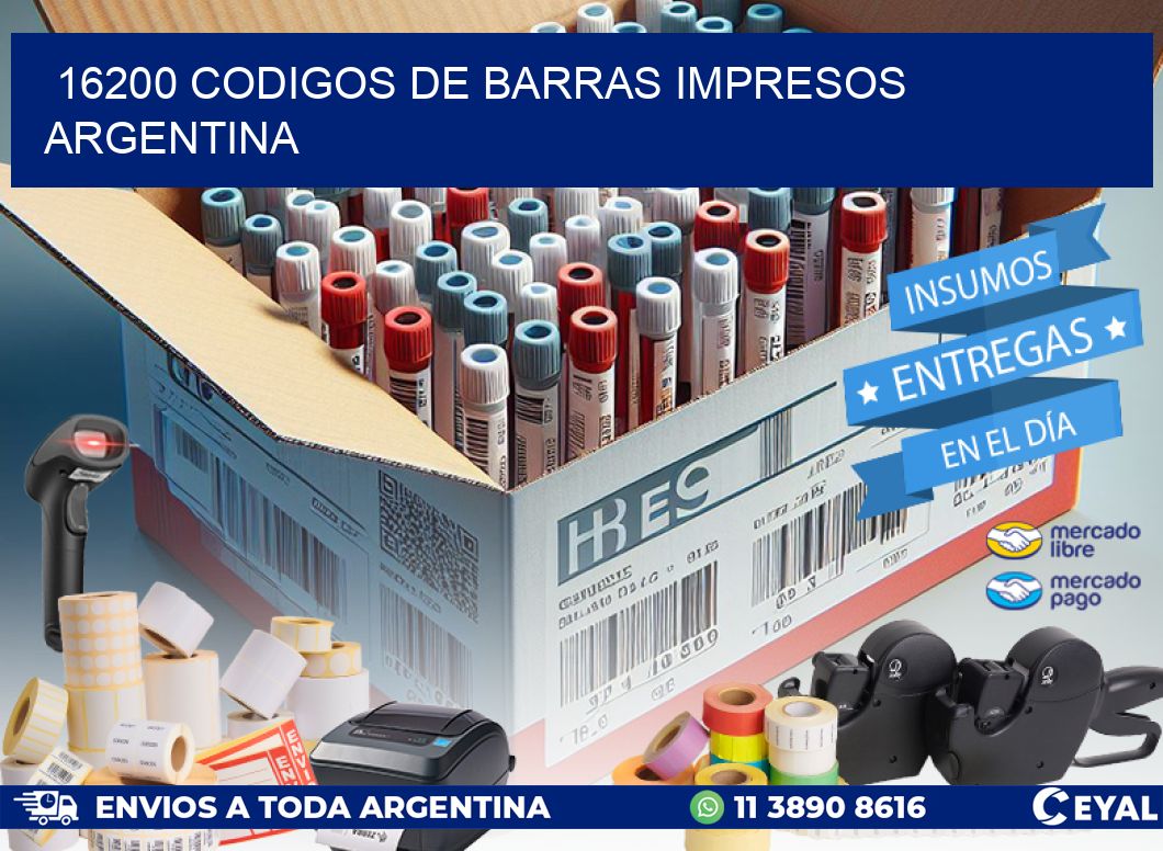 16200 Codigos de barras impresos Argentina