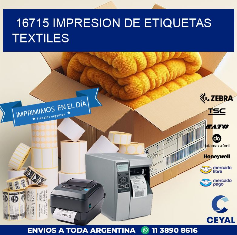 16715 IMPRESION DE ETIQUETAS TEXTILES