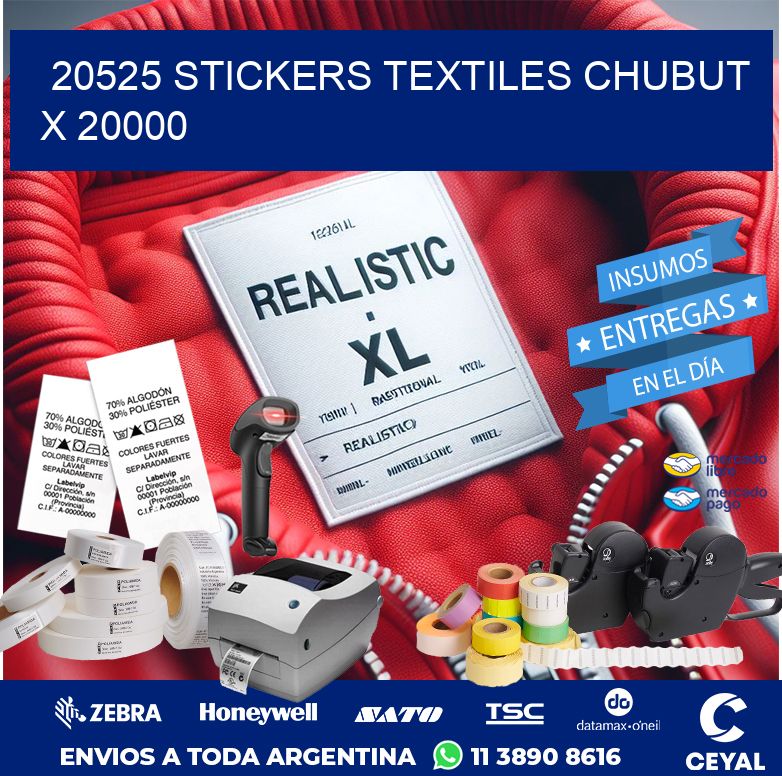 20525 STICKERS TEXTILES CHUBUT X 20000