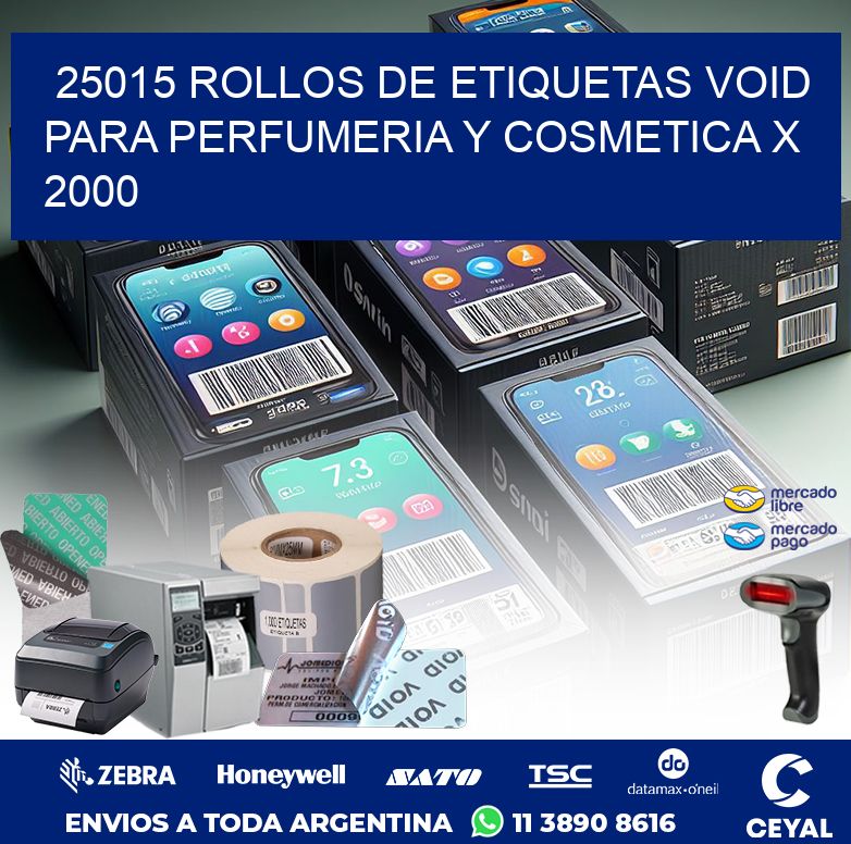 25015 ROLLOS DE ETIQUETAS VOID PARA PERFUMERIA Y COSMETICA X 2000