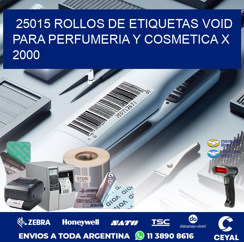 25015 ROLLOS DE ETIQUETAS VOID PARA PERFUMERIA Y COSMETICA X 2000