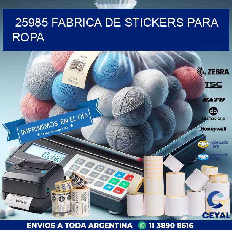 25985 FABRICA DE STICKERS PARA ROPA