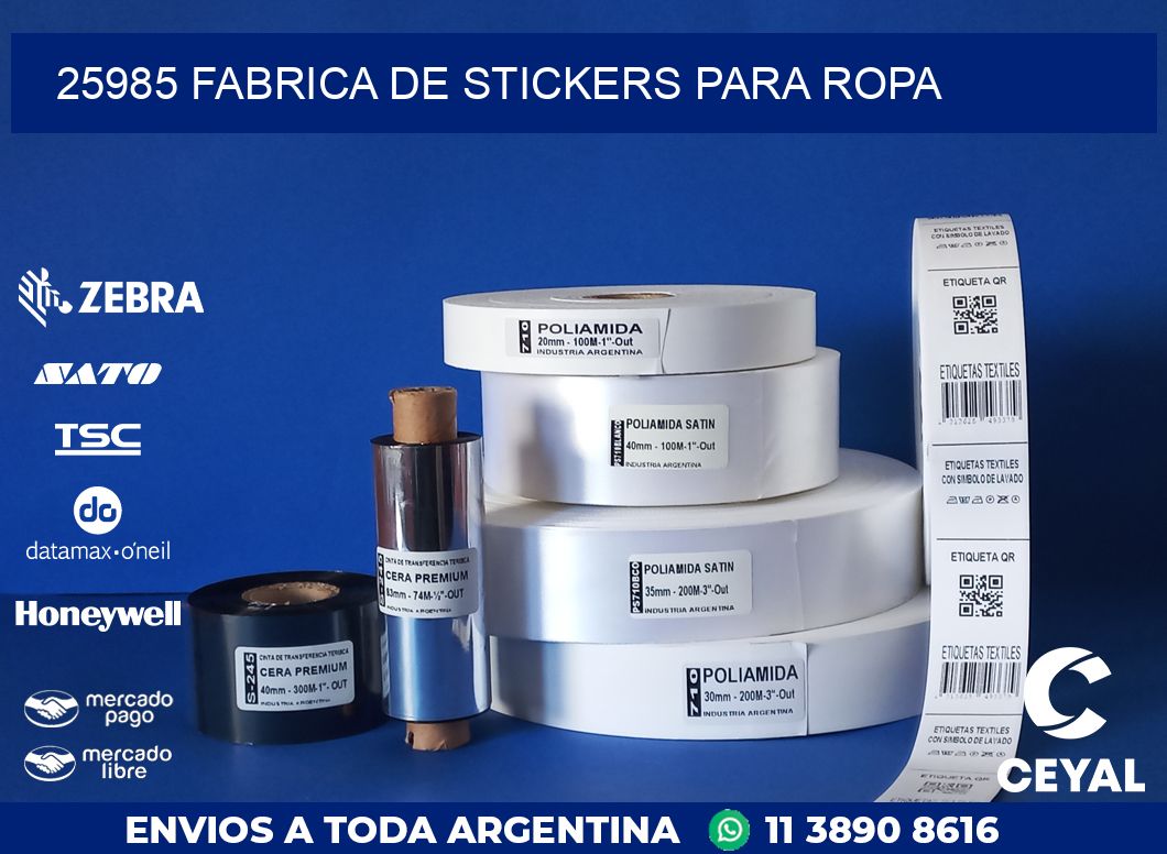 25985 FABRICA DE STICKERS PARA ROPA