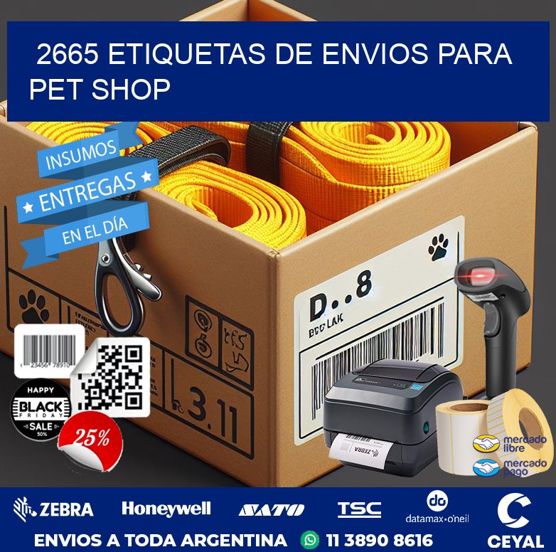 2665 ETIQUETAS DE ENVIOS PARA PET SHOP