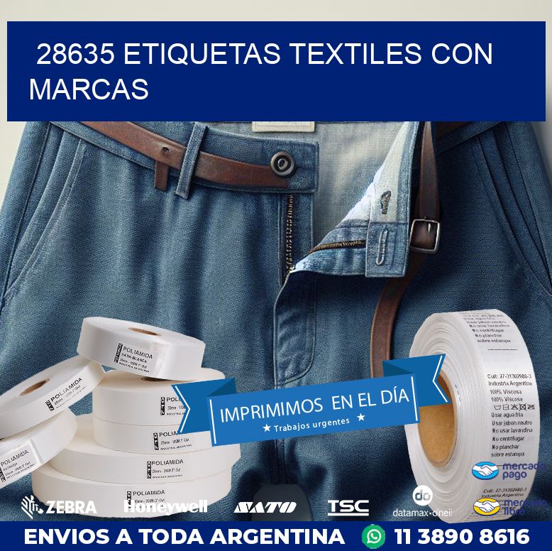 28635 ETIQUETAS TEXTILES CON MARCAS