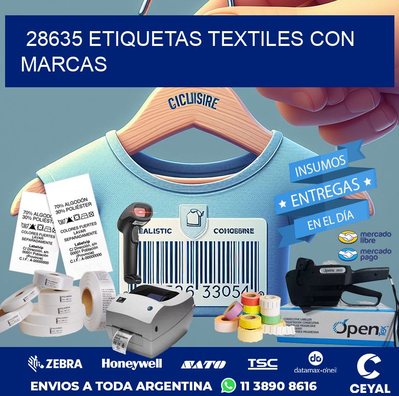 28635 ETIQUETAS TEXTILES CON MARCAS