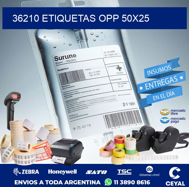 36210 ETIQUETAS OPP 50X25