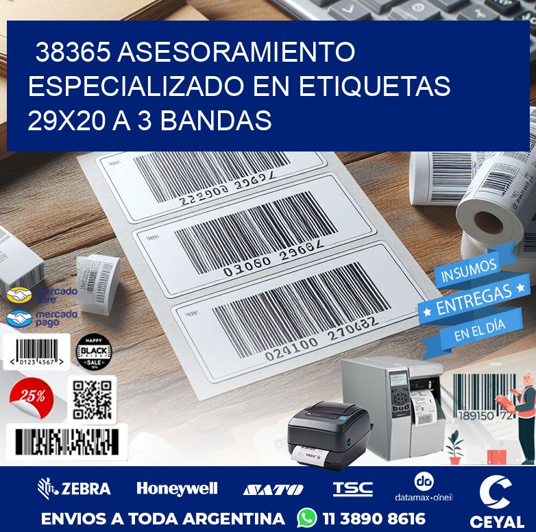 38365 ASESORAMIENTO ESPECIALIZADO EN ETIQUETAS 29X20 A 3 BANDAS