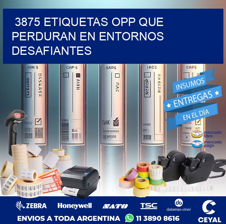 3875 ETIQUETAS OPP QUE PERDURAN EN ENTORNOS DESAFIANTES