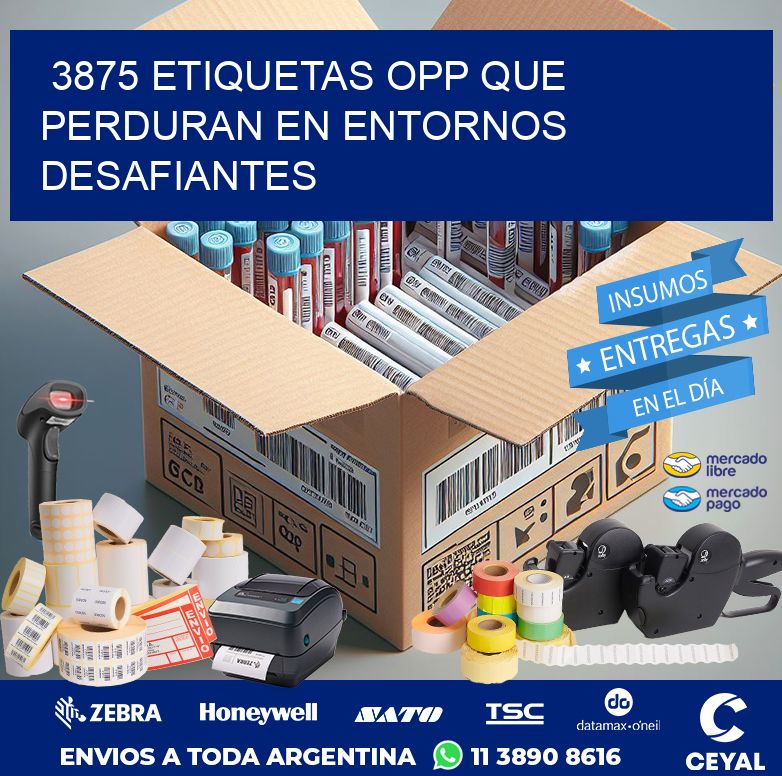 3875 ETIQUETAS OPP QUE PERDURAN EN ENTORNOS DESAFIANTES