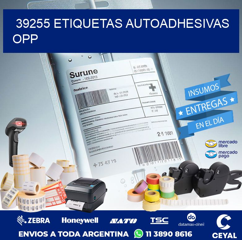 39255 ETIQUETAS AUTOADHESIVAS OPP