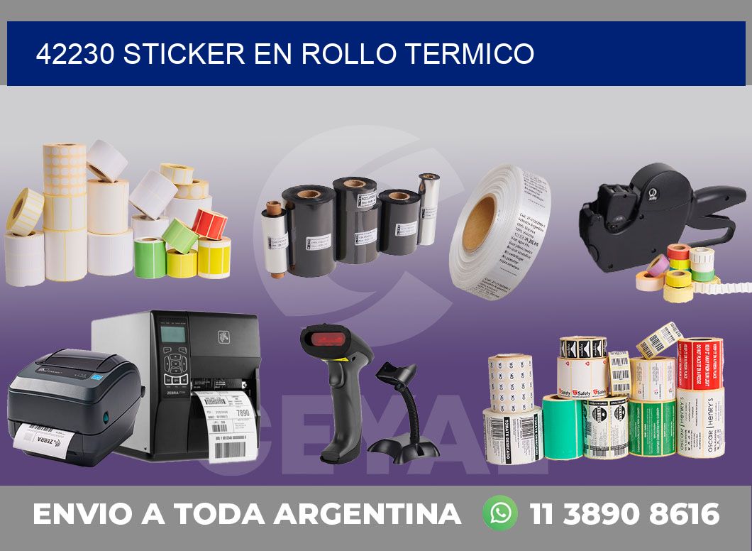 42230 STICKER EN ROLLO TERMICO