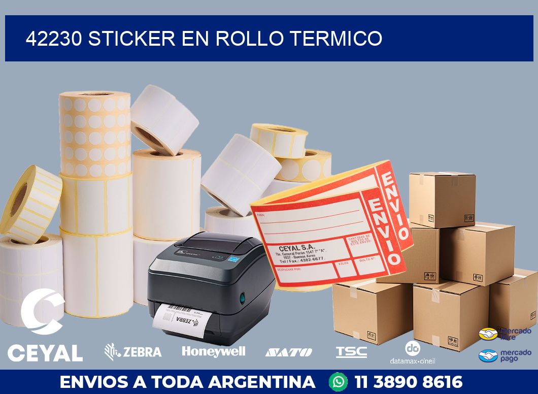 42230 STICKER EN ROLLO TERMICO