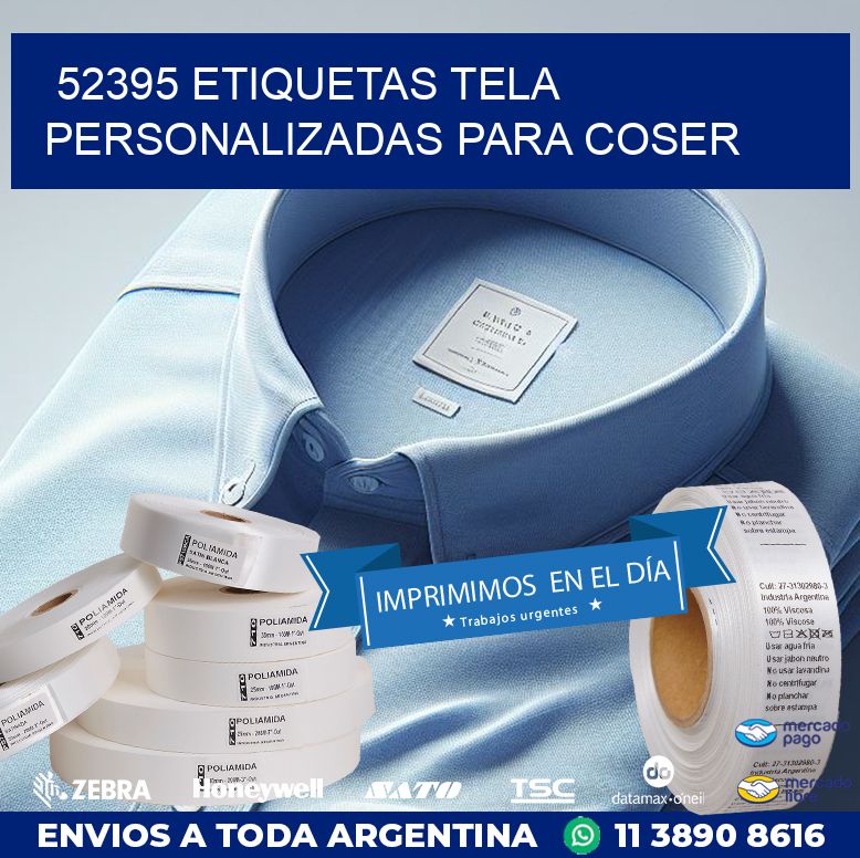 52395 ETIQUETAS TELA PERSONALIZADAS PARA COSER