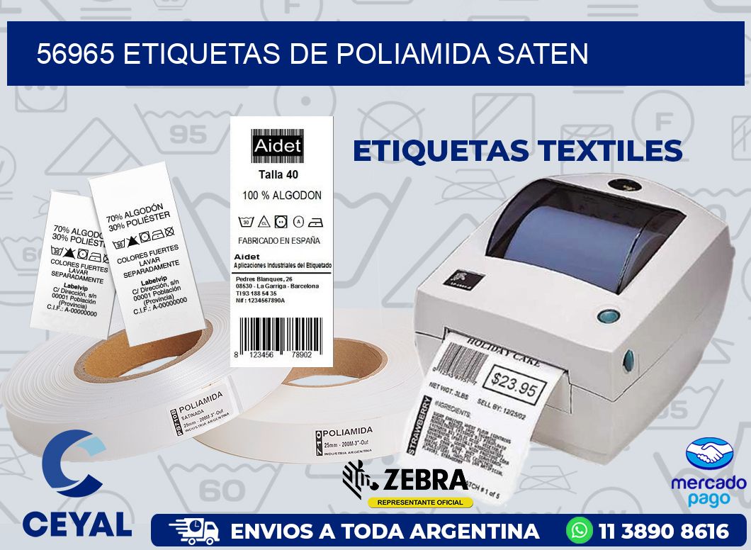 56965 ETIQUETAS DE POLIAMIDA SATEN