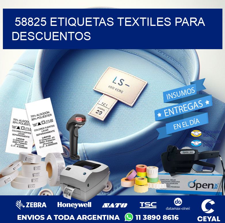 58825 ETIQUETAS TEXTILES PARA DESCUENTOS
