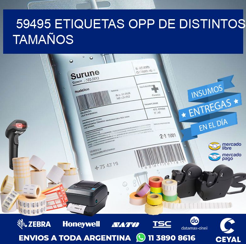 59495 ETIQUETAS OPP DE DISTINTOS TAMAÑOS