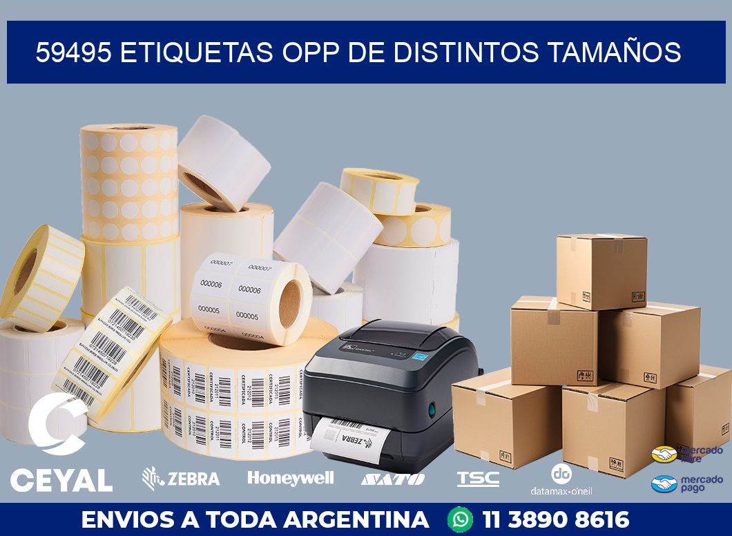 59495 ETIQUETAS OPP DE DISTINTOS TAMAÑOS