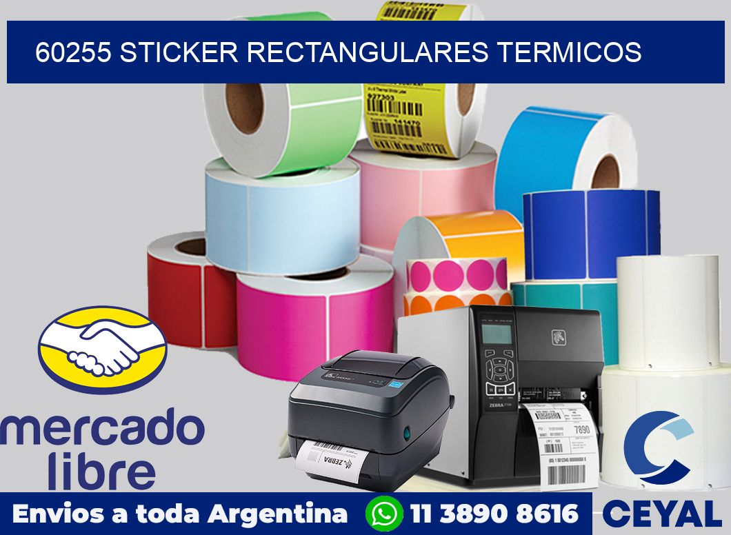 60255 Sticker rectangulares termicos