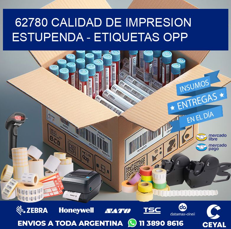 62780 CALIDAD DE IMPRESION ESTUPENDA - ETIQUETAS OPP