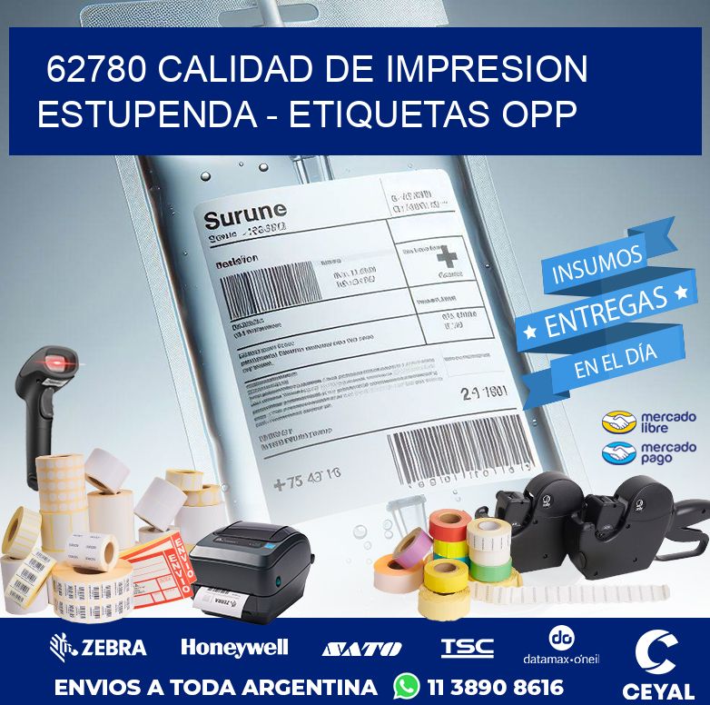 62780 CALIDAD DE IMPRESION ESTUPENDA - ETIQUETAS OPP