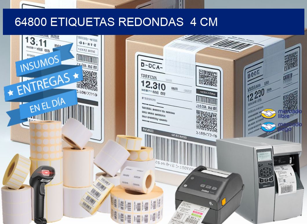 64800 ETIQUETAS REDONDAS  4 CM