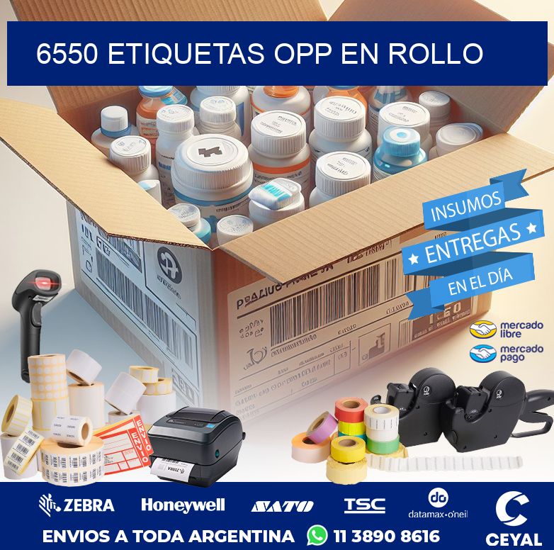 6550 ETIQUETAS OPP EN ROLLO