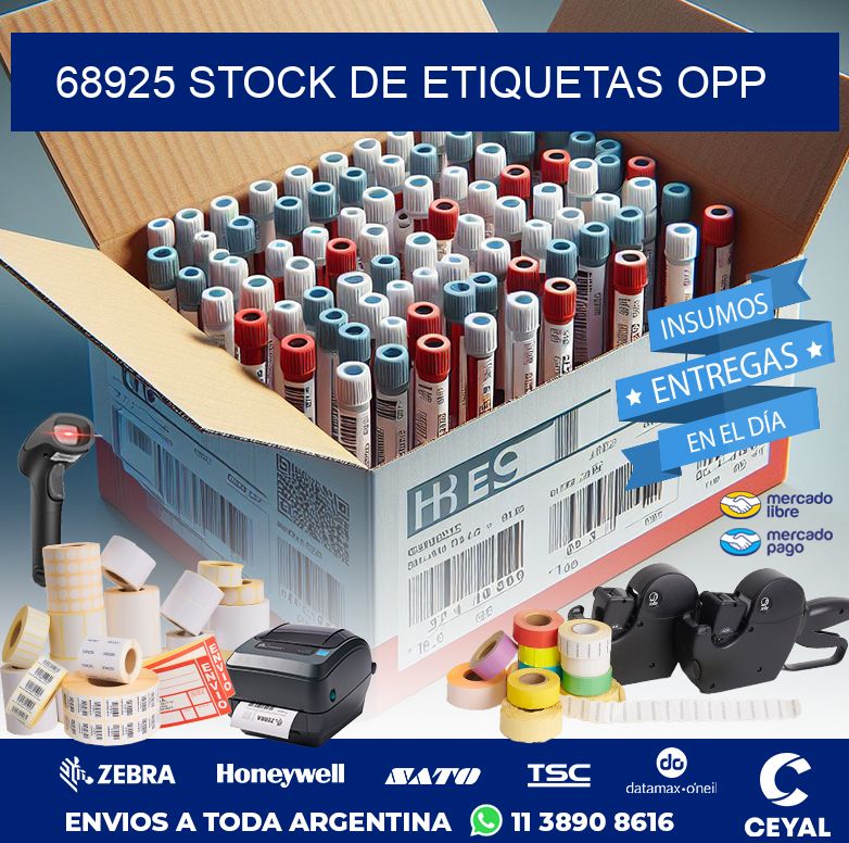 68925 STOCK DE ETIQUETAS OPP