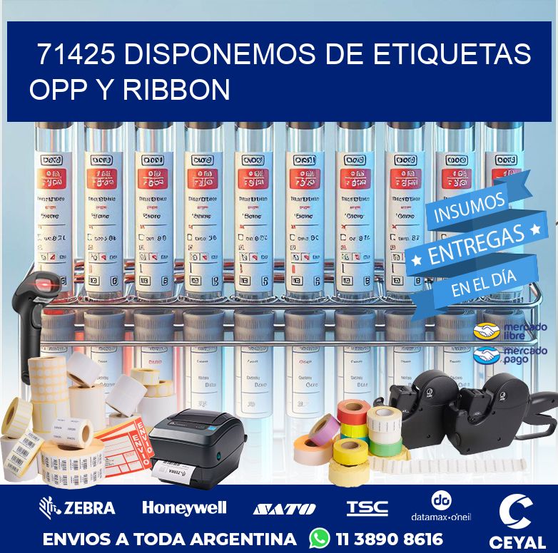 71425 DISPONEMOS DE ETIQUETAS OPP Y RIBBON