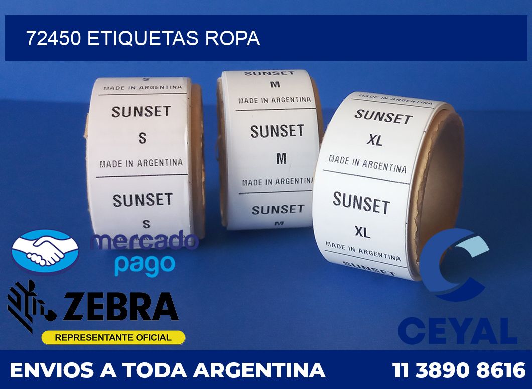72450 ETIQUETAS ROPA
