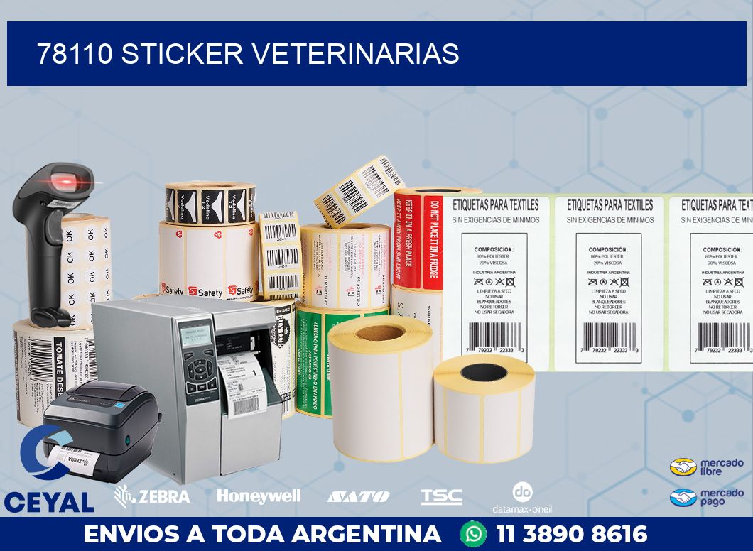 78110 STICKER VETERINARIAS