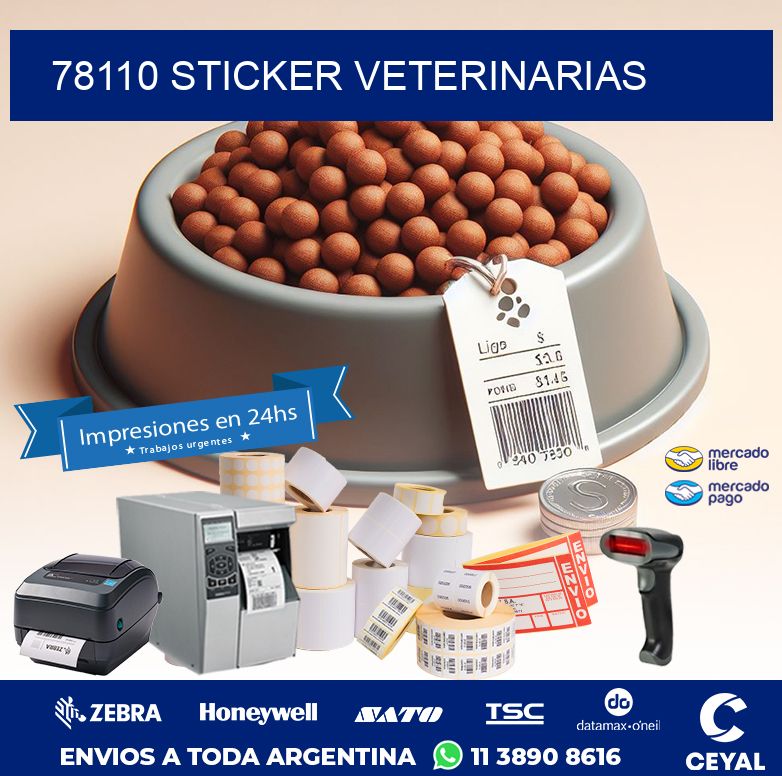 78110 STICKER VETERINARIAS