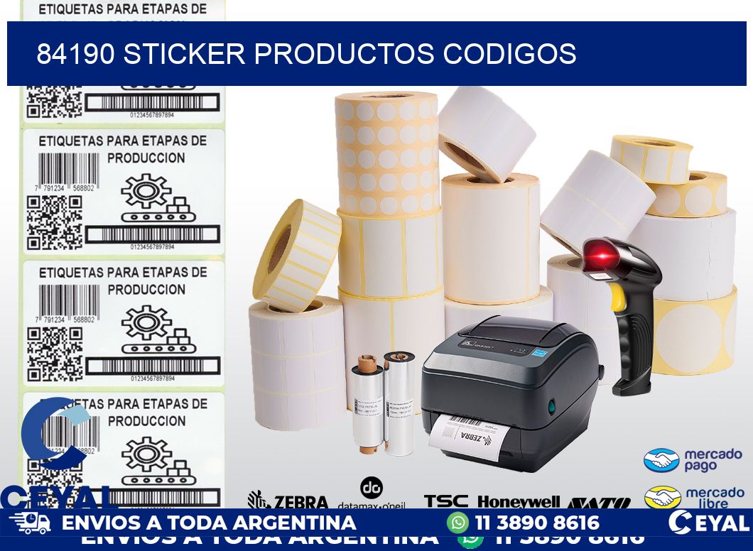 84190 sticker productos codigos