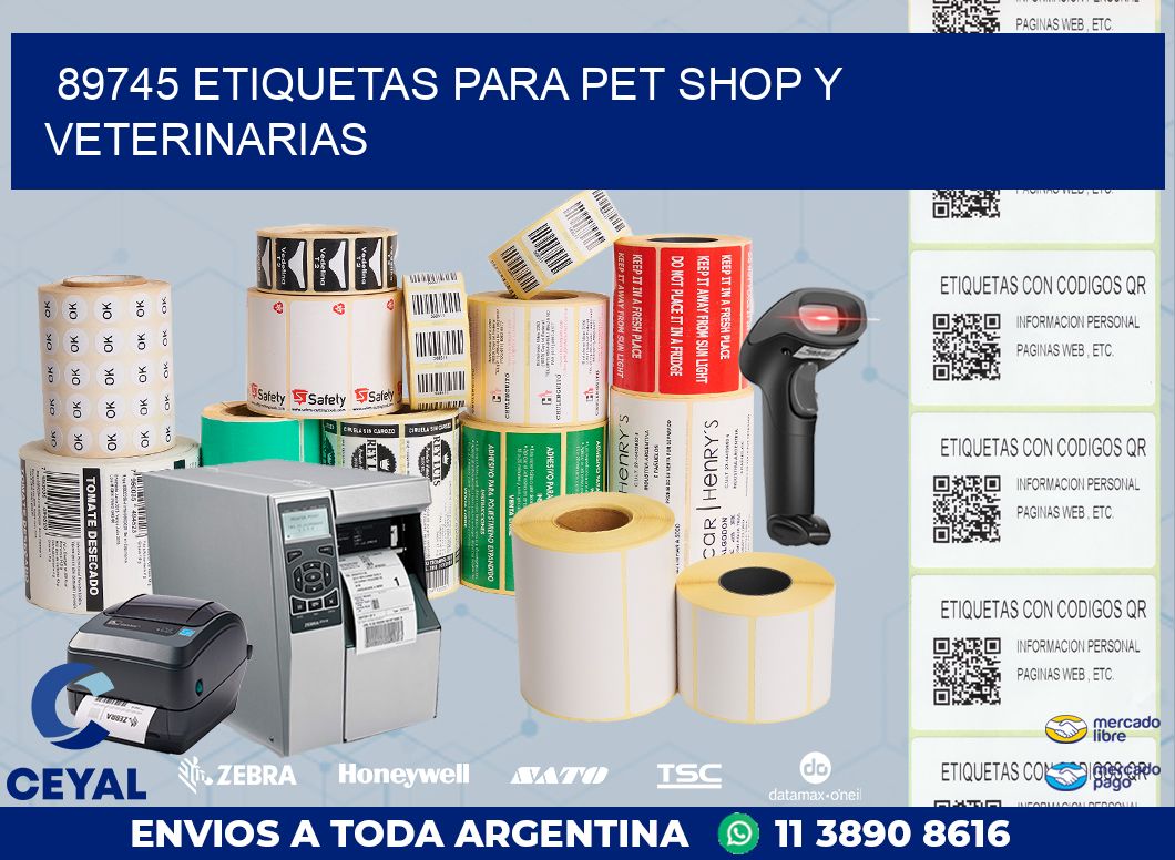 89745 ETIQUETAS PARA PET SHOP Y VETERINARIAS