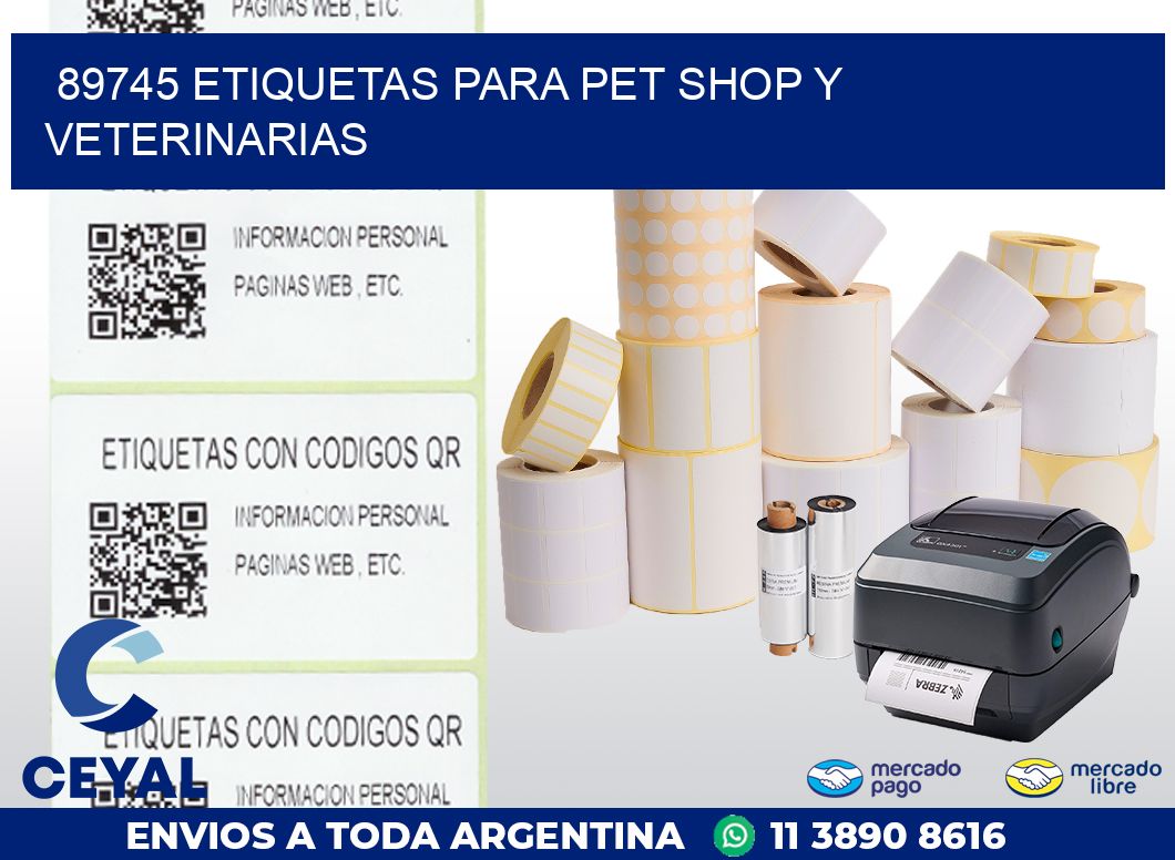 89745 ETIQUETAS PARA PET SHOP Y VETERINARIAS