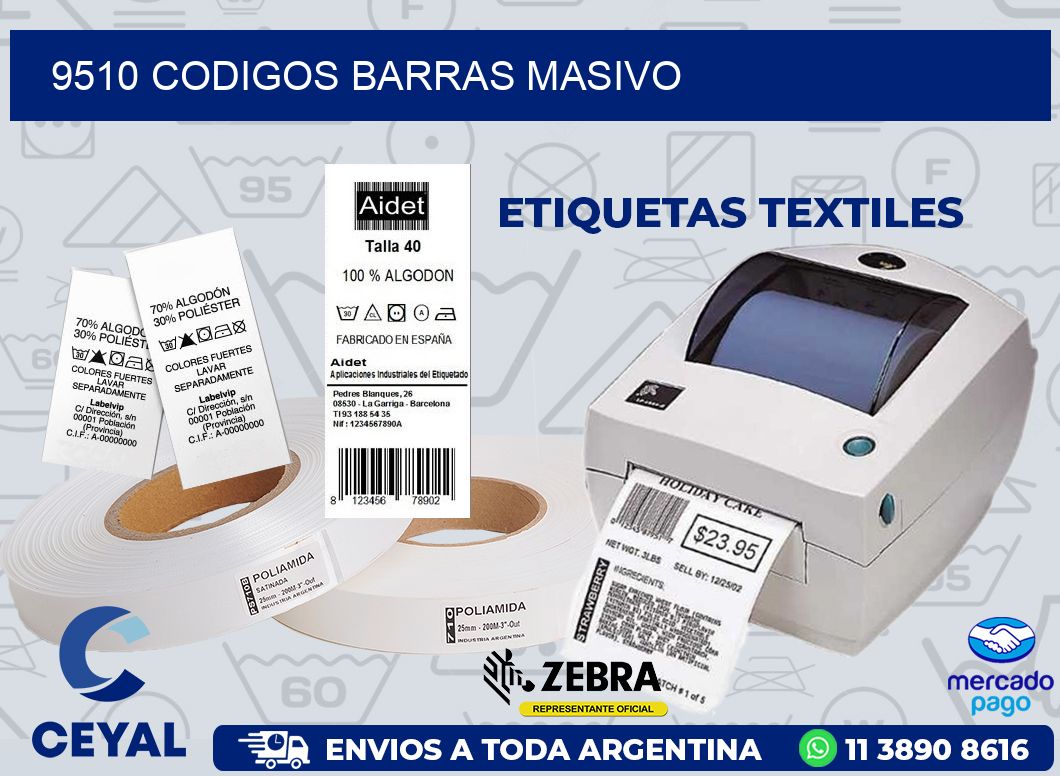 9510 CODIGOS BARRAS MASIVO